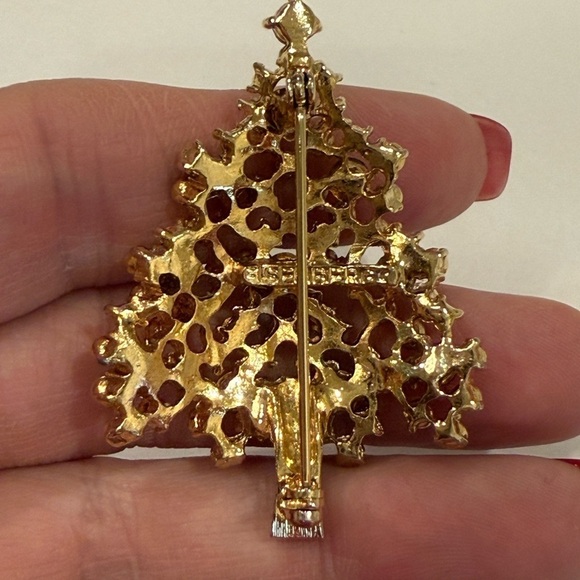 Eisenberg Gorgeous Christmas tree brooch in perfect condition. Marked piece - Picture 3 of 6